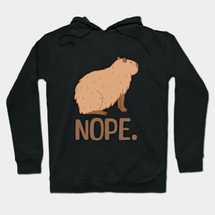 Cute sad capybara - nope Hoodie